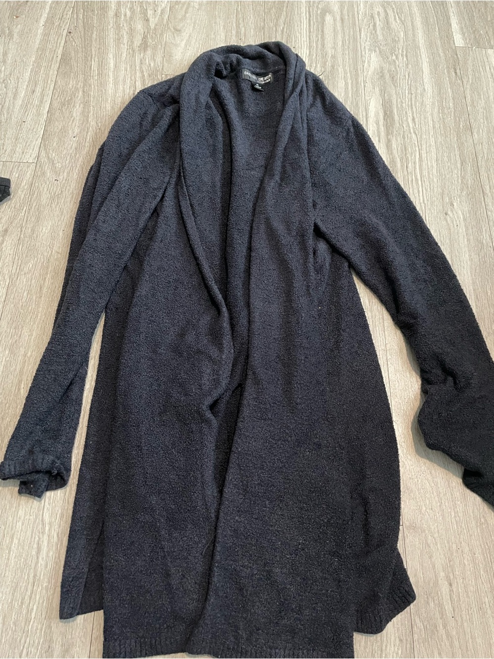 Barefoot Dreams Black Open-Front Cozy Cardigan